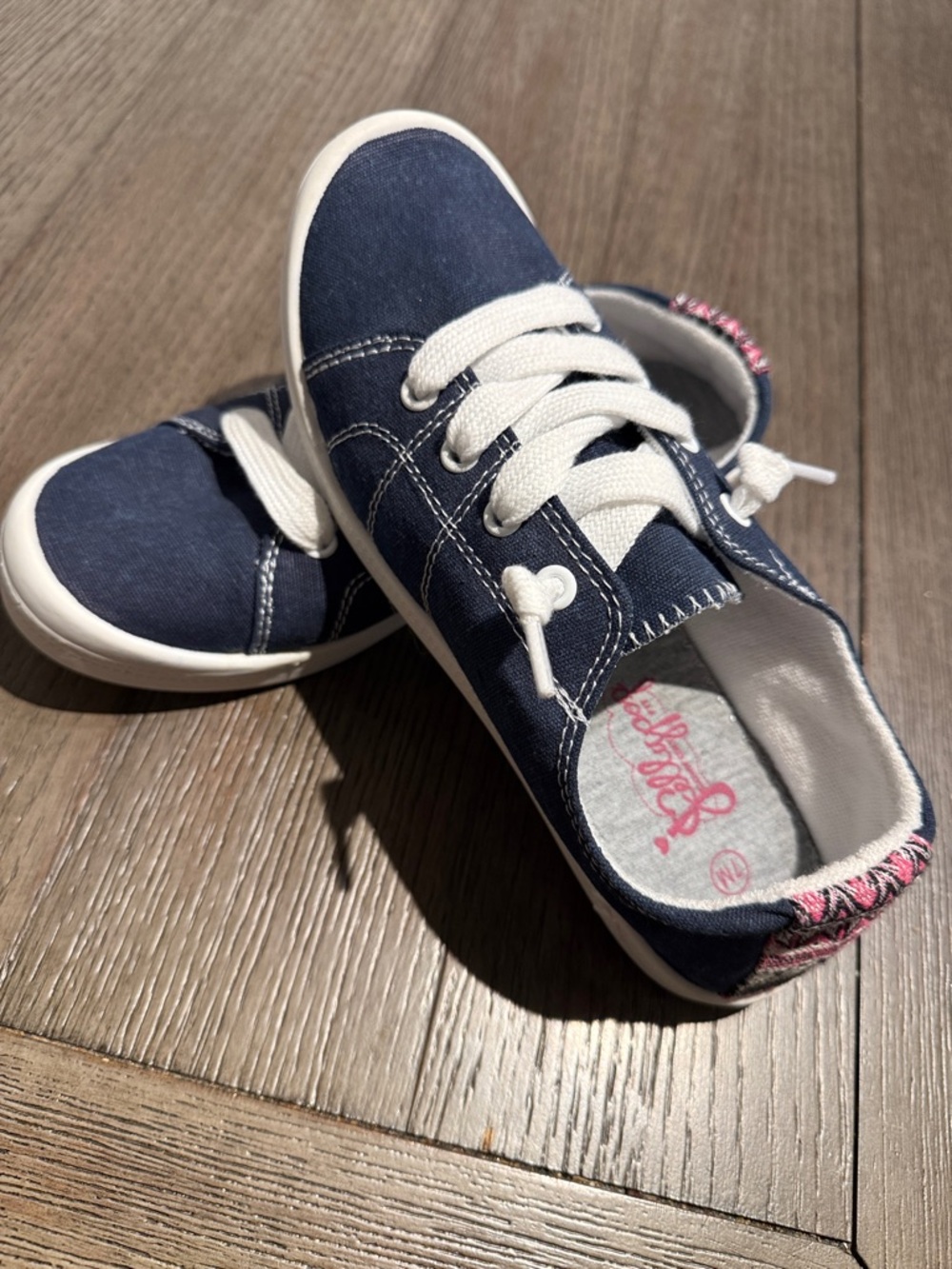 Jellypop Navy and White Canvas Sneakers